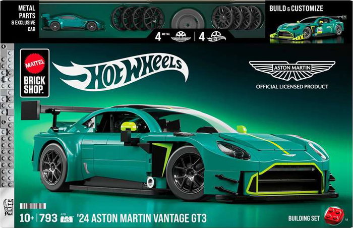 Mattel Hot Wheels Elite Construction Aston Martin Vantage GT3 '24