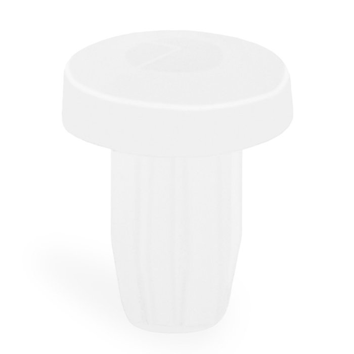 ITALIANA FERRAMENTA - Set de 100 paragolpes bi-matière SAMI, amortisseur silencieux pour porte, avant en caoutchouc et corps en plastique transparent, pour perçage Ø5 mm