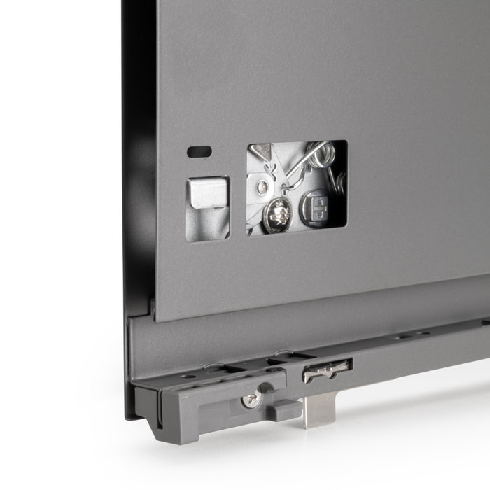 Emuca Kit Tiroir Extérieur Vertex Réglage 3D, Hauteur 178mm, Profondeur 400mm, Gris Anthracite