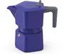 Pezzetti PENTAEXPRESS Cafetière italienne moka en aluminium 6 tasses, couleur bleue - Café riche en arômes - Préparation simple et rapide sur toutes plaques