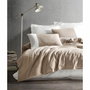 BigBuy Home Parure de couette en coton renforcé Vison et Crème, 220 x 240 cm