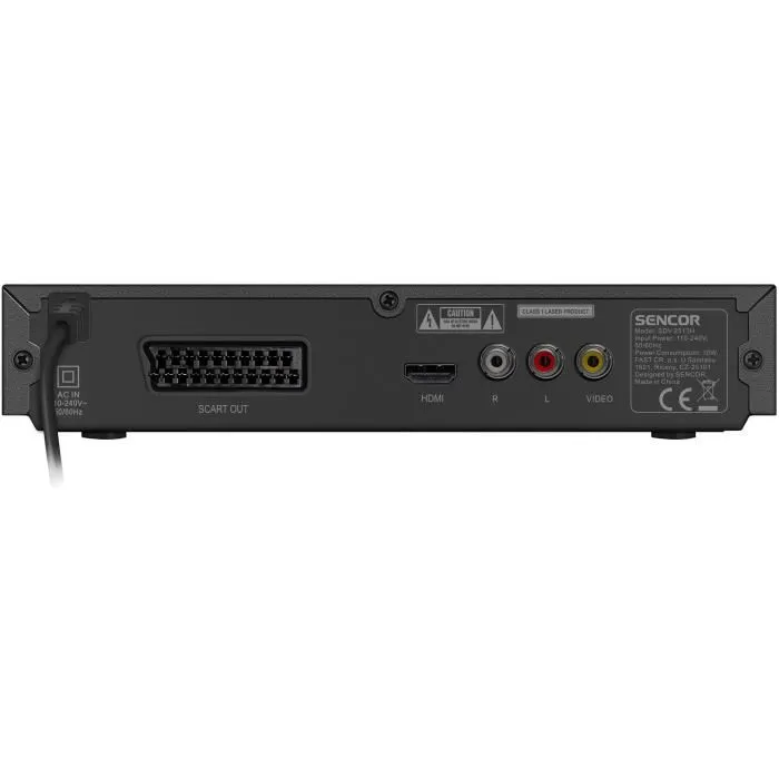 Sencor SDV 2513H Lecteur DVD Noir avec port USB et sorties HDMI et péritel