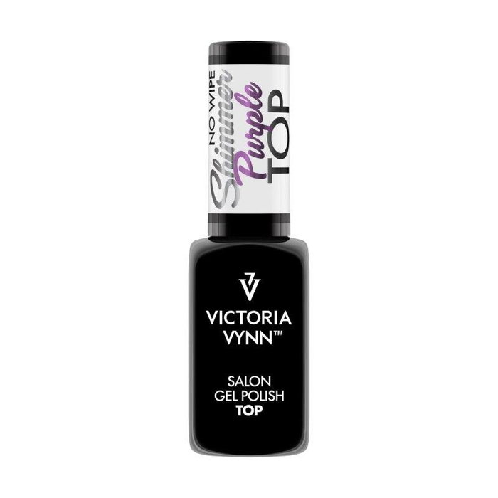 Victoria Vynn Gel Polish Top No Wipe effet nacré et brillant violet - Vernis gel longue durée 8 mL pour lampes UV/LED Victoria Vynn Gel Polish Top No Wipe effet nacré et brillant violet - Vernis gel longue durée 8 mL pour lampes UV/LED