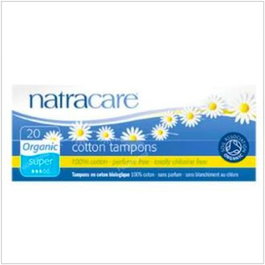 Natracare Tampons Super sans Applicateur 10 Unités – Coton Bio pour Flux Abondant