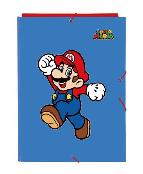 Safta - Classeur format A4 à 3 rabats, thème Super Mario World - 26 x 33,5 x 2,5 cm