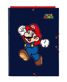 Safta - Classeur format A4 à 3 rabats, thème Super Mario World - 26 x 33,5 x 2,5 cm