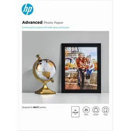 HP Papier photo brillant Advanced - 25 feuilles A4 (210 x 297 mm) - Réf. Q5456A