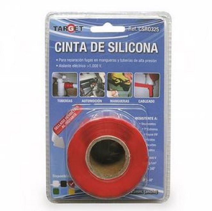 TARGET Ruban de Silicone Rouge Autovulcanisant 25mm x 3m TARGET Ruban de Silicone Rouge Autovulcanisant 25mm x 3m