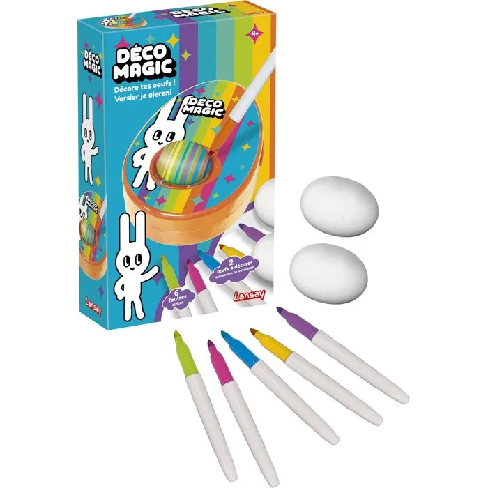 Lansay Décomagic Atelier créatif Décorer des oeufs avec feutre magique - Loisir enfant dès 4 ans