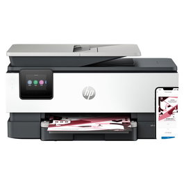 HP OfficeJet Pro 8122e - Imprimante Tout-en-Un couleur avec chargeur automatique de documents, écran tactile, impression jusqu'à 20 ppm (noir), copie, numérisation