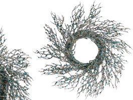 Krist+ Couronne Rama Bleu Or 50x10x50 cm en Plastique (Set de 4)