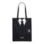 Karactermania - Sac de courses shopping avec compartiment unique et anses, 40 x 34 x 1 cm, en coton et polyester - Noir
