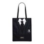 Karactermania - Sac de courses shopping avec compartiment unique et anses, 40 x 34 x 1 cm, en coton et polyester - Noir