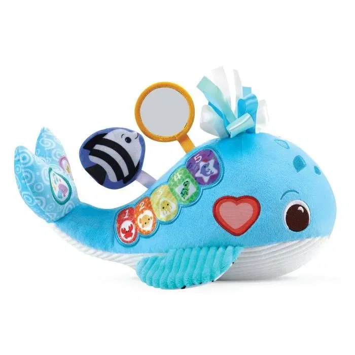 Vtech Baby - Océane Ma Baleine Musicale - Jeu d'Éveil avec Boutons Lumineux, Piano et Sons Marins - Jouet Fabriqué à partir de Bouteilles Recyclées - 3 à 36 Mois