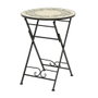 Outdoor Living By Decoris Table Atenas pliante avec mosaïque olives noir ø58 x 75 cm