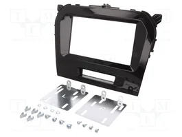 PER.PIC. Cadre de radio 2 DIN noir brillant pour Suzuki Vitara