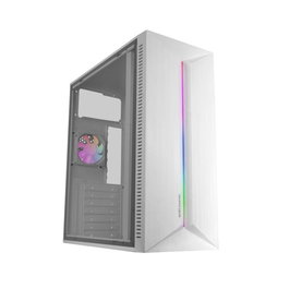 Mars Gaming McBlaze Boîtier Gaming ATX Blanc avec Verre Trempé