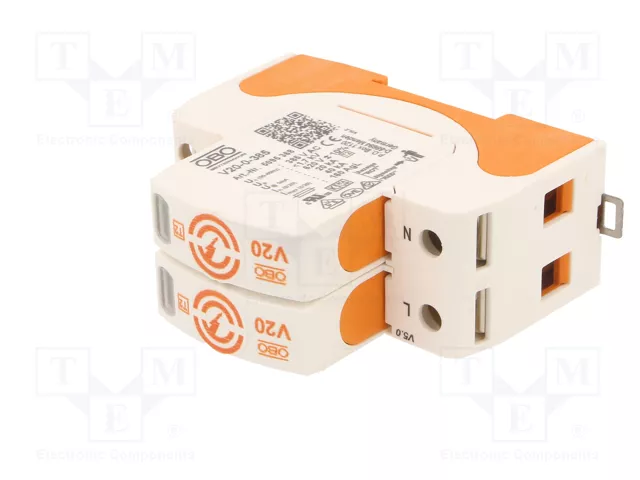 OBO BETTERMANN Limiteur de surtensions Type 2 - 2 pôles, 20kA, 385V AC