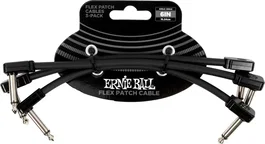 Ernie Ball CABLE EB FLEX PATCH 6? NEGRO - PACK 3