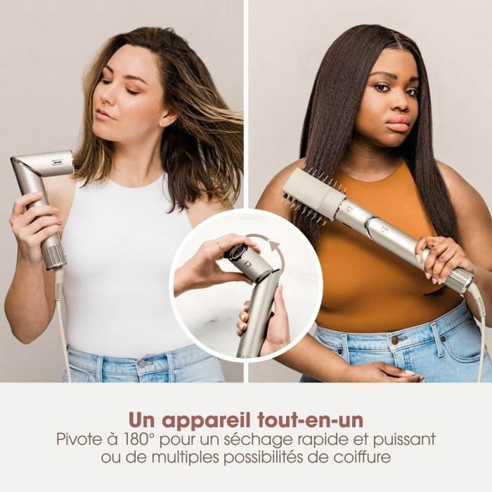 Shark FlexStyle HD446SLEU - Sèche-cheveux & styler 2 en 1 - Champagne - 5 accessoires