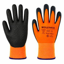 WOLFPACK LINEA PROFESIONAL Gant en nylon avec paume en mousse et points en nitrile 9 pouces