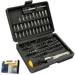 WOLFPACK LINEA PROFESIONAL Jeu de pointes et adaptateur 1/4 pol, 99 pièces