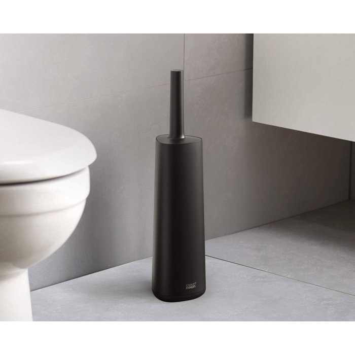 Joseph Joseph Flex 360 Brosse de toilette noir mat avec support