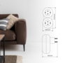 GSC Evolution Adaptateur multiprise double sortie blanc