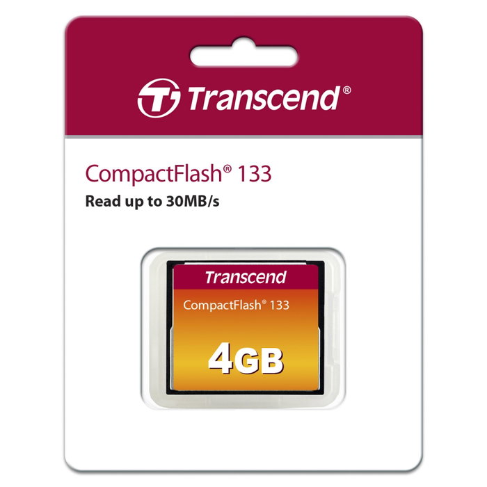 Transcend Carte mémoire CompactFlash 4 Go 133x