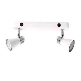 GSC Evolution Applique murale double linéaire avec interrupteur série Selna GU10 blanc