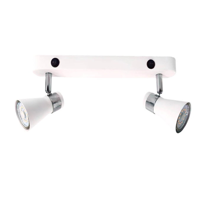GSC Evolution Applique murale double linéaire avec interrupteur série Selna GU10 blanc GSC Evolution Applique murale double linéaire avec interrupteur série Selna GU10 blanc