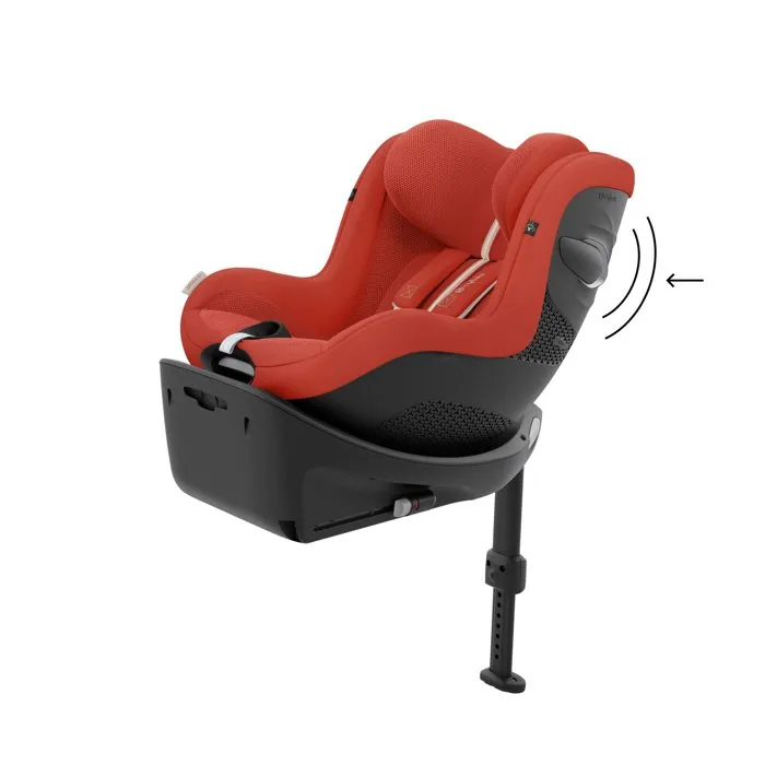 Cybex Siège auto rotatif Sirona G i-Size PLUS - De 3 mois à 4 ans (61-105 cm) - Groupe 0+/1 - Face et dos route - Ventilation 360° - Hibiscus red