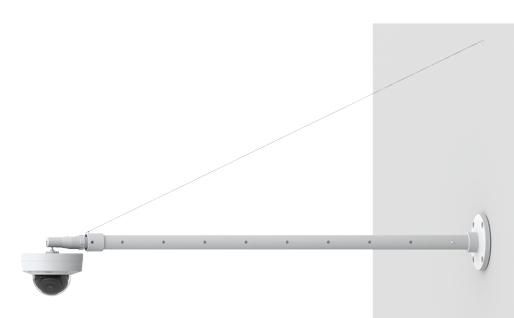 Axis T91B53 Support télescopique pour caméra de plafond, extensible de 1 à 1.8 m, pour fixation de caméra dôme ou fixe en intérieur