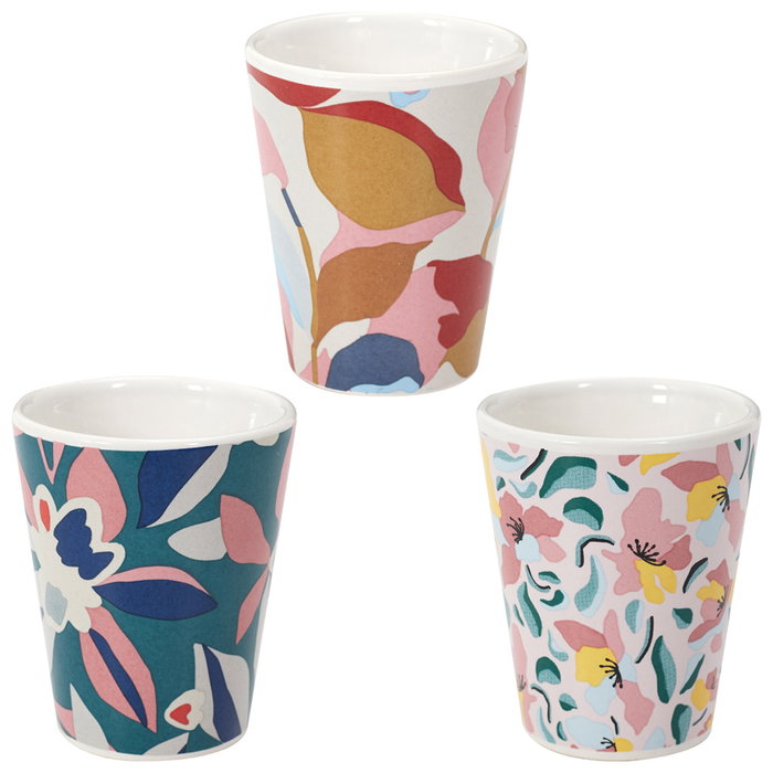 Home Deco Factory Vaso Espresso 70 ml Flores en grès