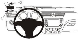 Brodit ProClip pour Skoda Octavia III 13 (Europe), montage gauche