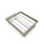 Emuca Kit de rangement de chaussures en métal et cadre coulissant à fermeture douce pour armoire, réglable, module 600mm, Gris pierre