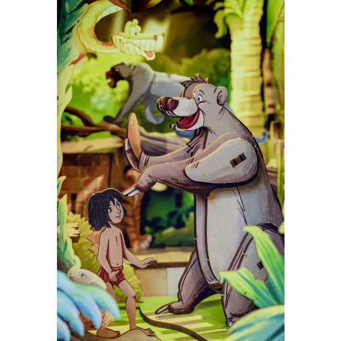 Revell Book Nook - Kit DIY à construire Maquette 3D Serre Livre Tiny Adventures Disney Le Livre de la Jungle avec éclairage LED