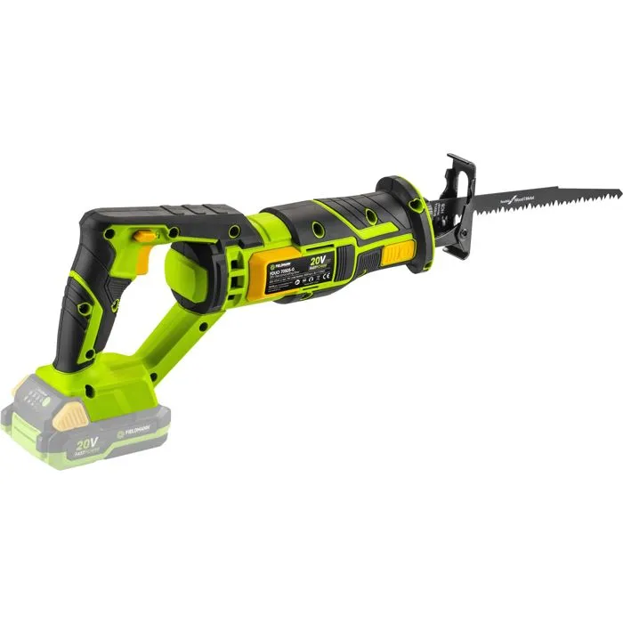 Fieldmann Scie sabre sans fil 20V - Compatible batteries 20V Fieldmann - Outil pour coupe bois, métal, plastique