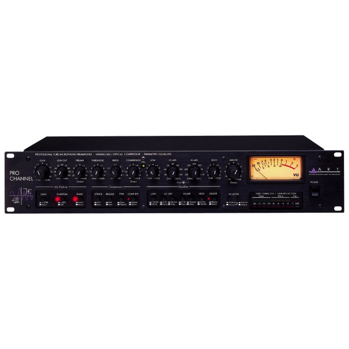 ART ProChannel II, préamplificateur micro à lampes classe A avec compresseur optique et EQ paramétrique ART ProChannel II, préamplificateur micro à lampes classe A avec compresseur optique et EQ paramétrique