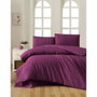 BigBuy Home Parure de couette Violet 3 pièces en coton renforcé