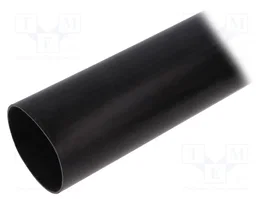 HELLERMANNTYTON Tuyau thermorétractable avec colle 68mm 1m noir