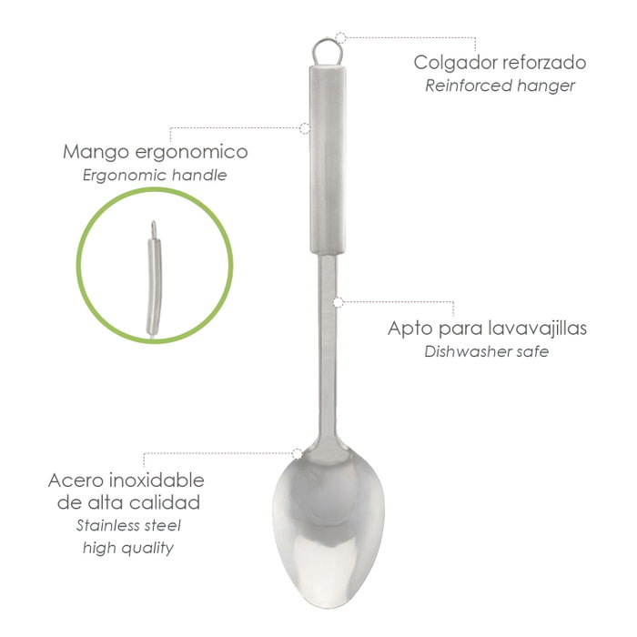 ORYX Cuillère de service en acier inoxydable 7 x 30,5 cm