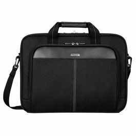 Targus Sacoche Classic Slim 15,6" pour ordinateur portable, compartiment rembourré, sangle ajustable et bande pour valise, Noir