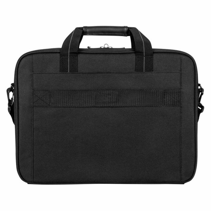Targus Sacoche Classic Slim 15,6" pour ordinateur portable, compartiment rembourré, sangle ajustable et bande pour valise, Noir