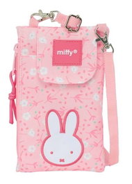 Miffy Porte-monnaie Porte-téléphone à motif Fleurs 10 x 19 cm pour Enfants