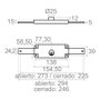 Micel Serrure de fermeture pour volet roulant CRP01 155 mm zincée