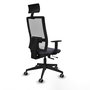 Chaise de Bureau avec Appui-tête Piqueras y Crespo 1D066G1 Gris foncé