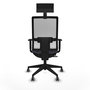Chaise de Bureau avec Appui-tête Piqueras y Crespo 1D066G1 Gris foncé