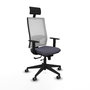 Piqueras y Crespo Chaise de Bureau avec Appui-tête 1D066G1 Gris foncé