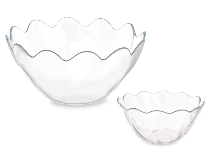 Pasabahce Set de 7 Bols Hasir en Verre Transparent 31x25x24 cm (Set de 2)
